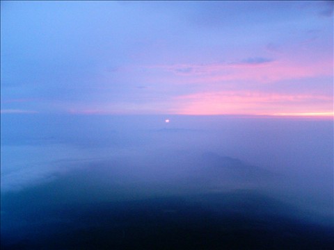 Sunrise from Station 8 on Mt. Fuji